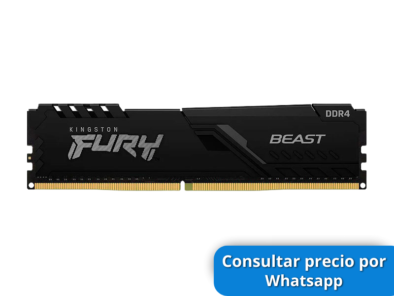 MEMORIA RAM KINGSTON FURY BEAST DDR4 8GB 3200MHZ KF432C16BB/8WP